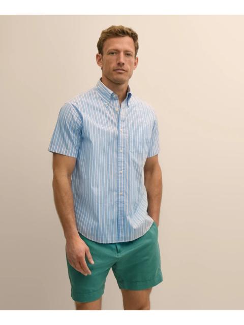 Brooks Brothers Friday Shirt, Short-Sleeve Poplin Stripe