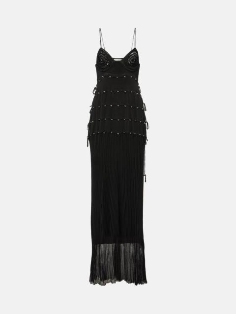 Reminiscence beaded maxi dress