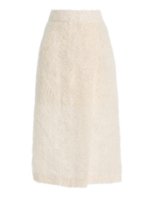 The Garment Lela Knit Midi Wrap Skirt ivory