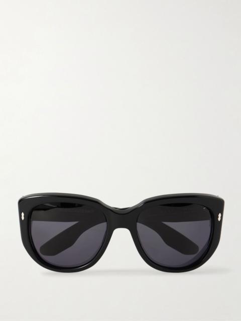 JACQUES MARIE MAGE Roxy round-frame acetate sunglasses Black
