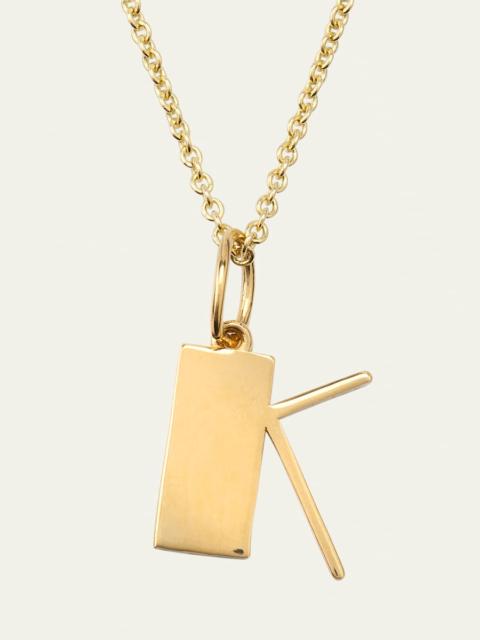 SYDNEY EVAN 14K Pure Block Initial Necklace