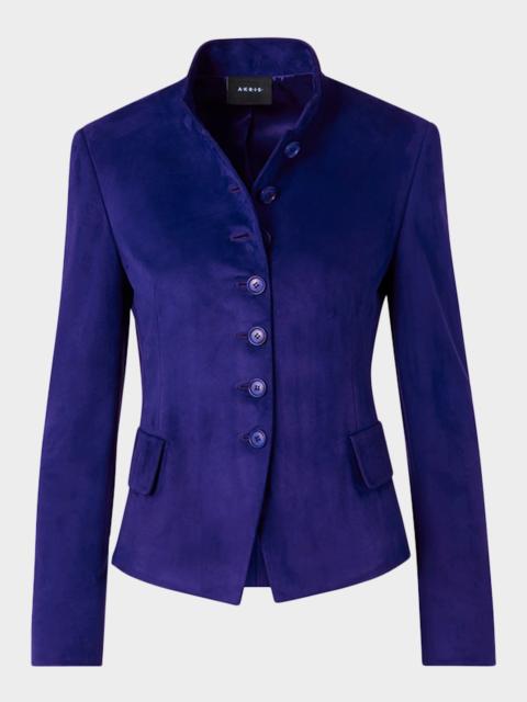 AKRIS Deva Suede Short Jacket