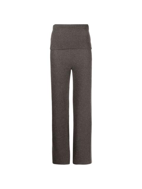 Languid straight leg knitted trousers