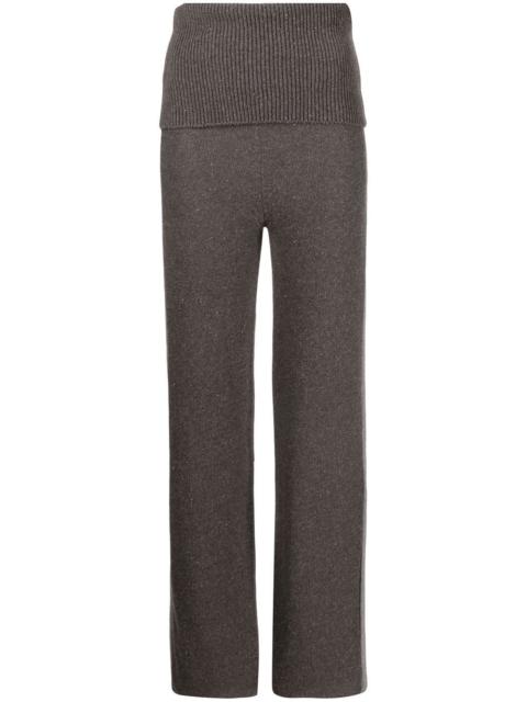 Languid straight leg knitted trousers