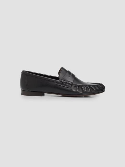 Brunello Cucinelli Women's Monili Leather Penny Loafers - Black