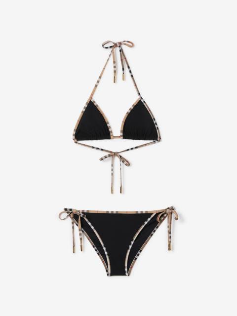 Burberry Vintage Check Detail Triangle Bikini