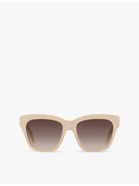 CELINE CL40253I Triomphe Square-Frame Acetate Sunglasses