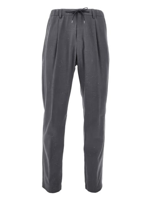 Resort pleated-front trousers