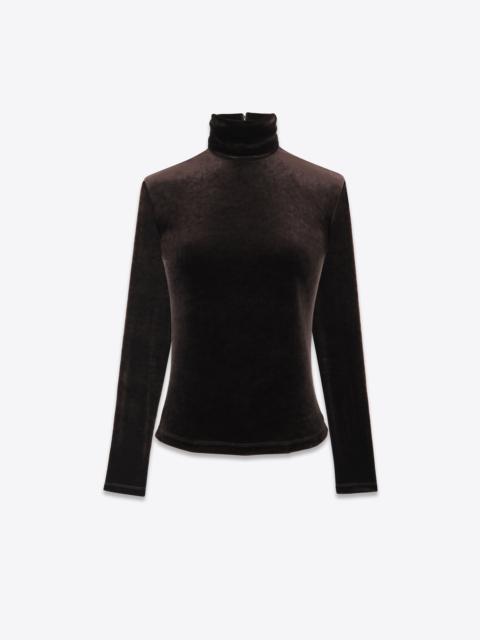 SAINT LAURENT top in velvet jersey