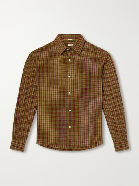 massimo alba Boxy Checked Cotton Shirt