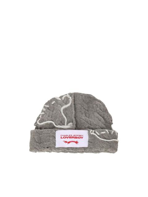 CHARLES JEFFREY LOVERBOY logo-patch beanie