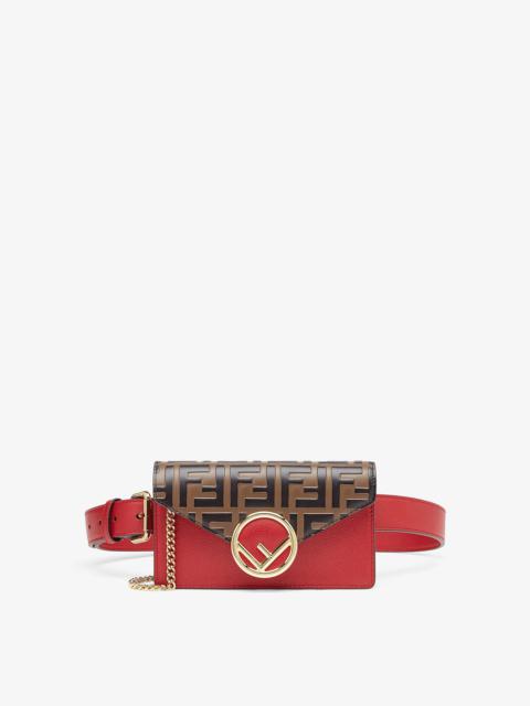 FENDI Red leather belt bag