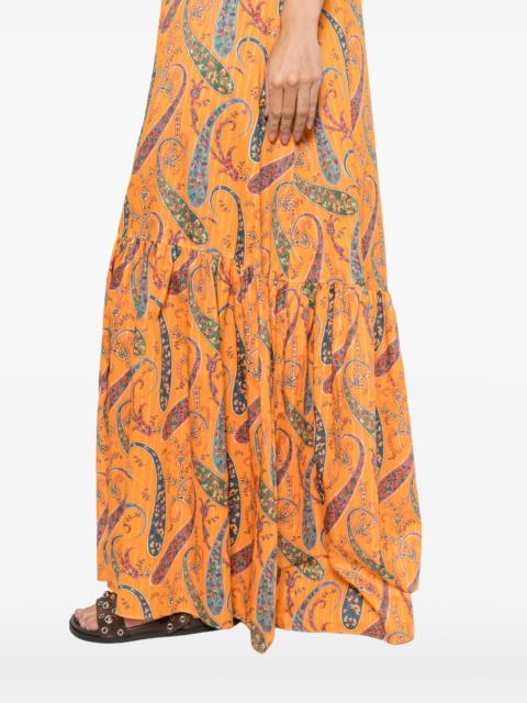 Etro Etro Paisley-pattern Ruffled Maxi Dress