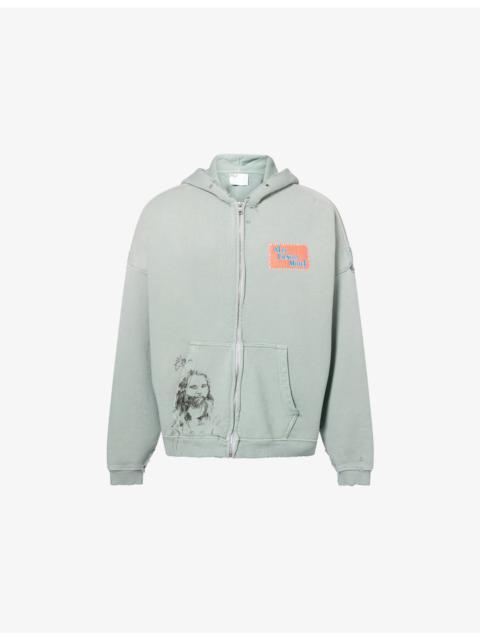 Paly Paly Alta Cienga Distressed Cotton Hoody