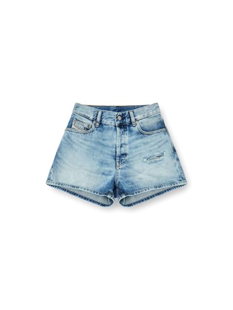 Diesel SHORTS IN FLUID DENIM WITH ABRASIONS