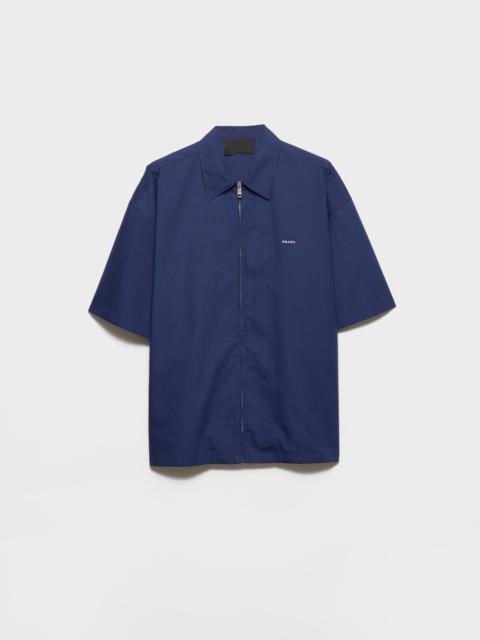 Prada Short-sleeved technical cotton shirt