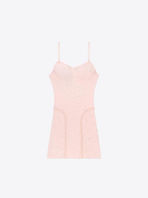 AREA GIRLY RIB KNIT MINI DRESS