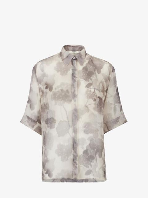FENDI Gray organza shirt