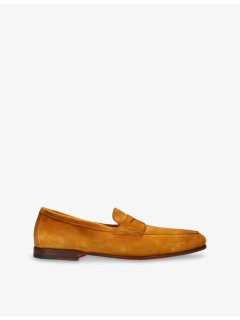 Santoni Carlo Suede Penny Loafers