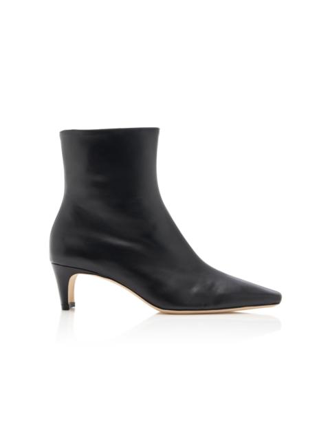 STAUD Wally Leather Ankle Boots black