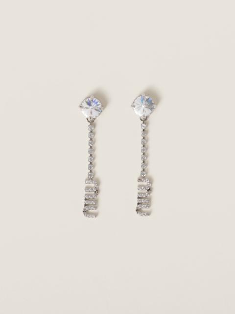 Miu Miu Metal earrings with crystals