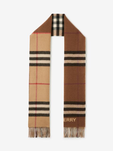 Burberry Contrast Check Cashmere Scarf