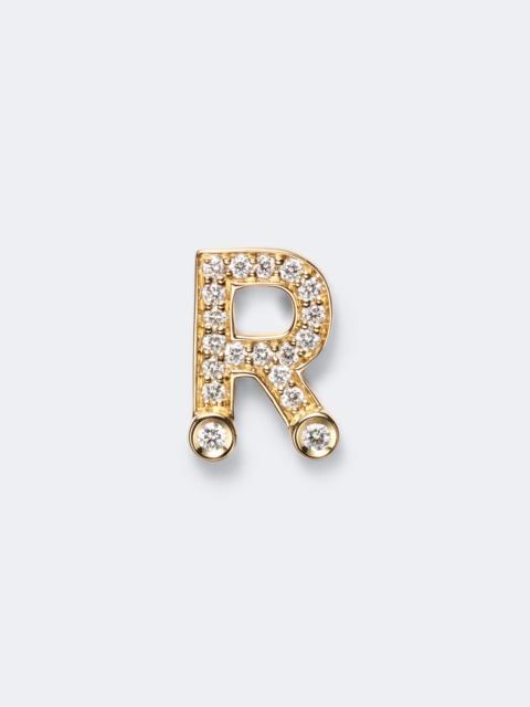SOPHIE BILLE BRAHE Initial Petite R 18kt gold single earring with diamonds