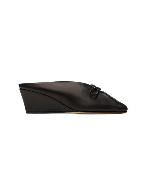 HEREU Black Resso Wedged Mules