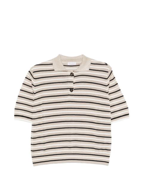 Brunello Cucinelli striped polo top