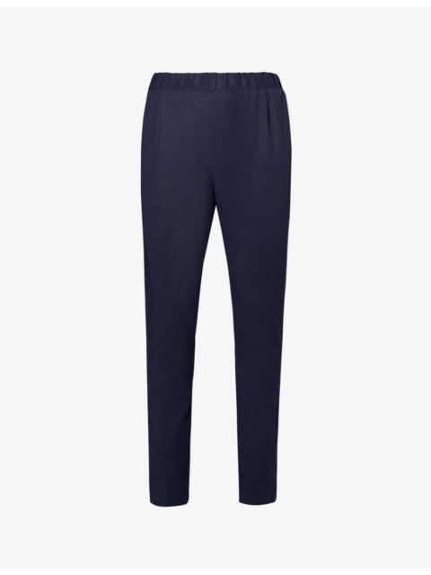 PAIGE Snider elasticated-waistband tapered-leg regular-fit stretch-woven trousers