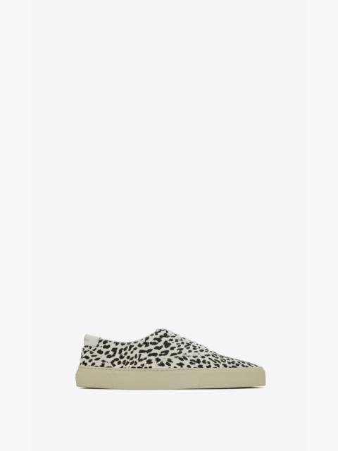 SAINT LAURENT venice sneakers in babycat printed canvas