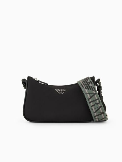 EMPORIO ARMANI ASV recycled nylon baguette bag with eagle plaque