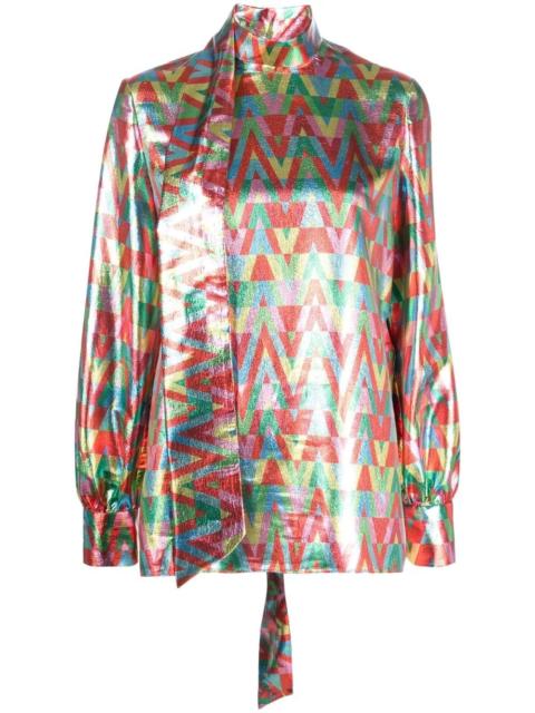 Valentino graphic-print blouse
