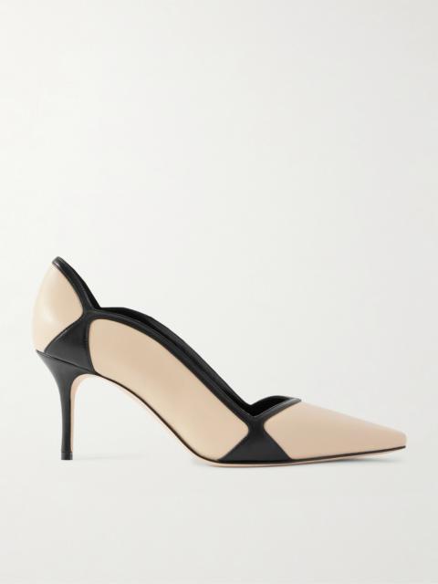 Manolo Blahnik Ruvian 70 Leather Pumps
