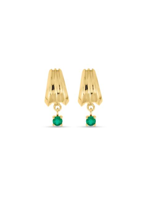 STONE AND STRAND Whitney Emerald Drop Earrings
