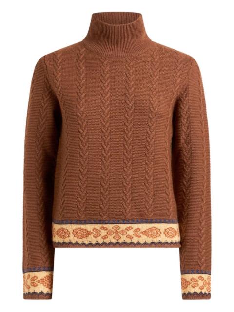 Etro cable-knit patterned sweater