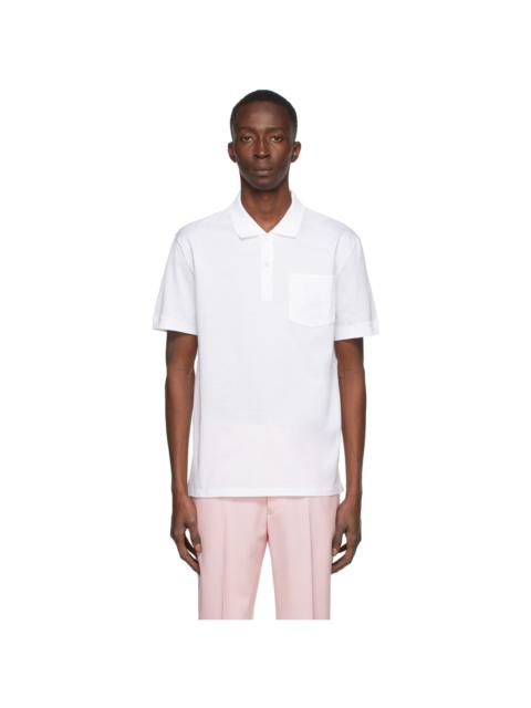 Alexander McQueen White Mercerized Cotton Polo