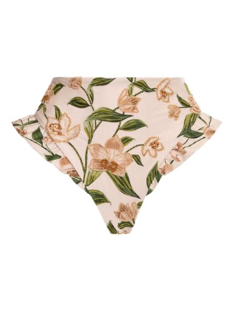 Agua by Agua Bendita floral ruffled bikini bottoms