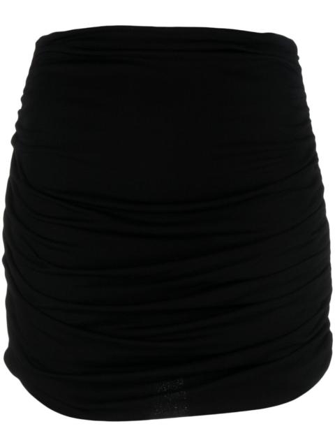 TORY BURCH ruched high-waisted mini skirt