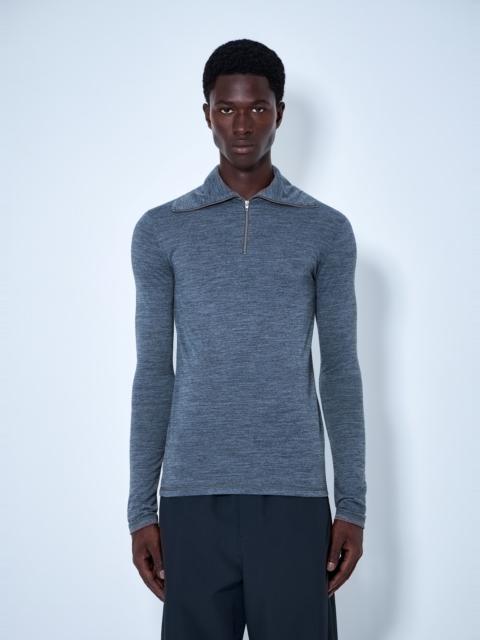 Jil Sander Half-Zip Long Sleeve Top