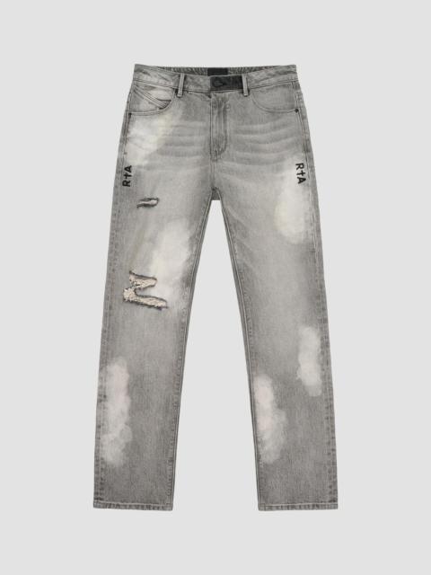 RTA Men's Curva Ultra Bleached Distressed Slim-Fit Jeans - Charcoal Bleached