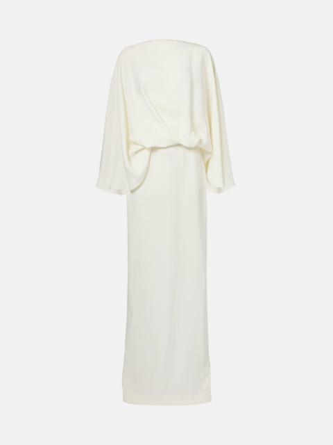 Taller Marmo Maddalena draped crêpe cady gown