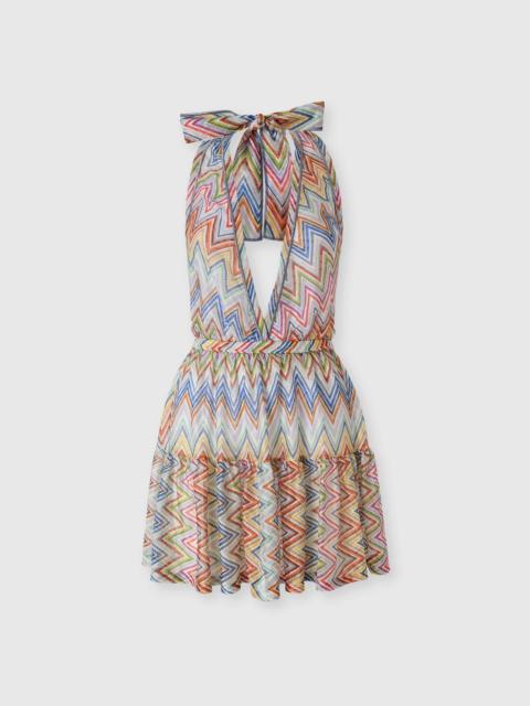 Missoni Zig zag tulle cover-up mini dress