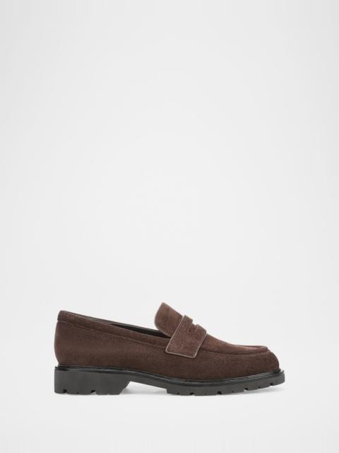 Vince Siena Suede Lug-Sole Loafers