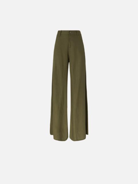 PINKO WIDE LEG LINEN TROUSERS