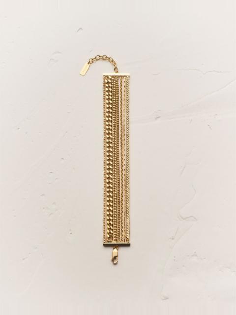 SAINT LAURENT MULTI-CHAIN BRACELET IN 18K YELLOW GOLD
