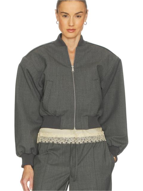 HELSA Wool Blend Bomber Jacket
