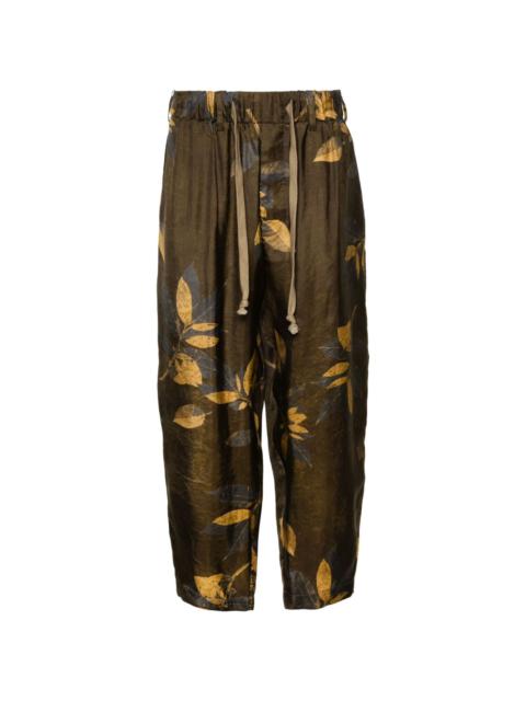 branches-printed trousers