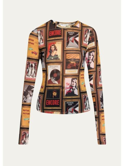 Alice + Olivia Delaina Long-Sleeve Top
