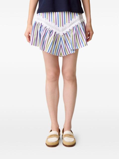 Claudie Pierlot striped lace A-line mini skirt